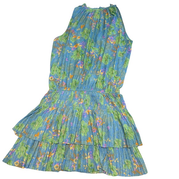 Current Air Sleeveless Blue Floral Mini Dress - Picture 4 of 6